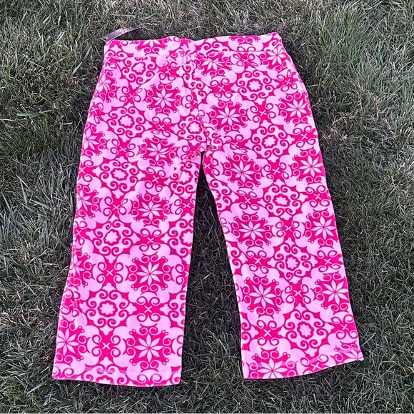 BCBG Tracksuit Trashy Y2K short 2000s Statement Pattern Hot Pink Terry Cloth Set - Picture 6 of 9